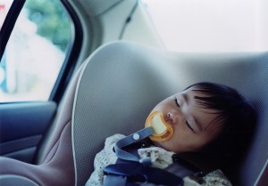 child in car